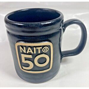 Deneen Pottery Nait @ 50 Black Coffee Mug Handthrown 2012 USA